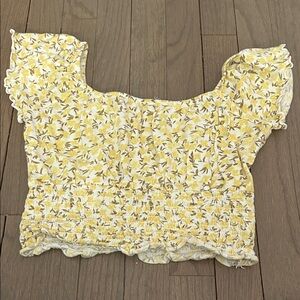 Billabong Yellow Floral Crop Top